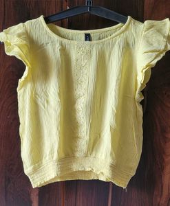 Boho Lace Trimmed Crop Top for Girls
