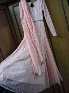 Beautiful Peach Anarkali Suit