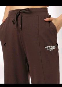 Brown Tapered Fit Track Pants