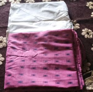 Pink Patterned Men's Kurta