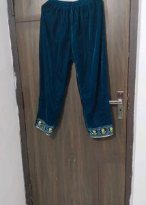 New Unused Premium Crush Velvet Straight Suit