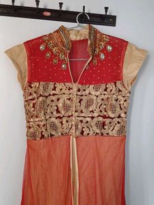 Stunning Red &amp; Gold Embroidered Gowns