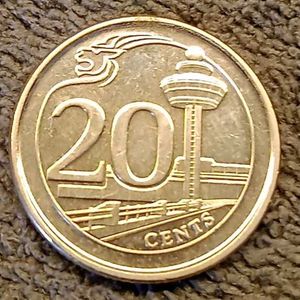 Singapore 20 Cents Coin