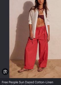 Free People Striped Wide Leg Pants(Brand new )