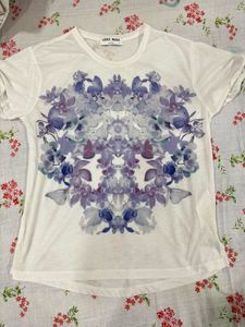Vero Moda White Floral Print T-Shirt
