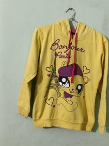 Cute Yellow "Bonjour Paris" Hoodie