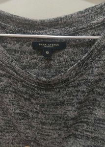 Grey Cold Shoulder Top