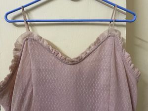 Chic Pink Spaghetti Strap Dress