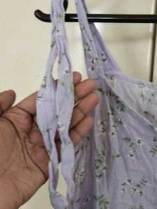 Sweet Lavender Floral Tiered Tank Top