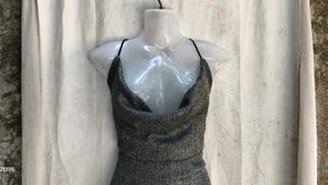 Sparkly Cowl Neck Maxi Dress