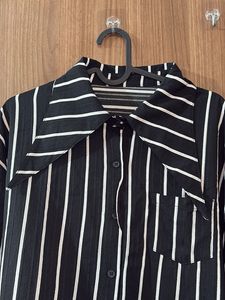 Chic Striped Button-Up Shirt