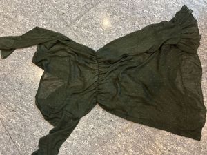 Chic Olive Green Mini Dress