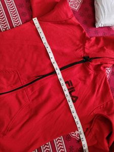 Fila Red Zip-Up Hoodie