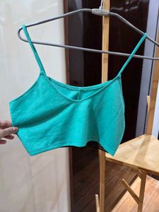 🇮🇳Freedom Sale🇮🇳Stylish Teal Crop Top