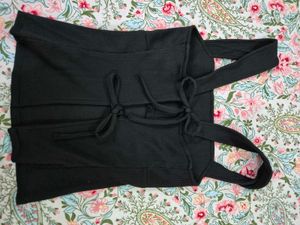 Black backless top, size: S
