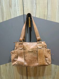Vintage Brown Leather Shoulder Bag