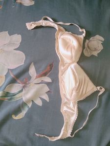 Vintage Cream Satin Bra