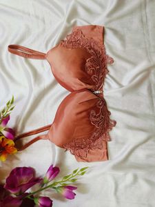 🇳🇿💫🎀Lace Trimmed Satin Bra