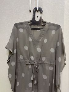 Polka Dot Kaftan Top