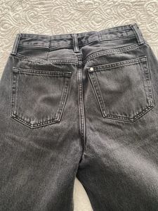 Women's Grey Wash Wide Leg Jeans