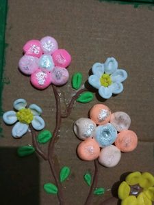 Handmade Floral Clay Art Frame