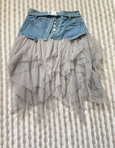 Stylish Grey Tulle Skirt