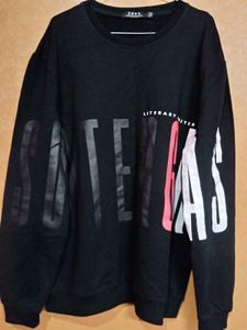 Black Graphic Print Sweatshirt