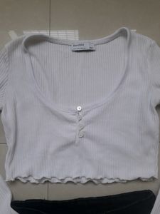 White Knitted Top