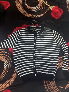 woolen frock for winters and stripes top combo