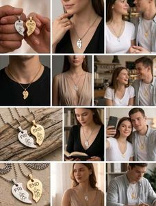 Best couple Heart Necklaces set