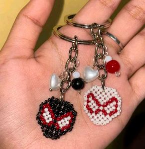 Beaded spider man Keychain Set