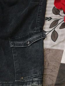 Stylish Black Cargo Jeans