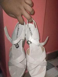 Beige Crisscross Sandals