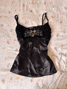 Morgan Black Embellished vintage Top