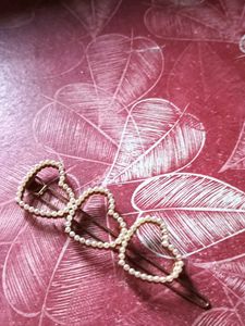 Pearl Heart Hair Clip