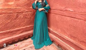 gown with duppata set 💚