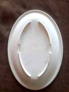 Oval Serving Plate with Floral Design