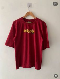 Red Naruto Graphic T-Shirt