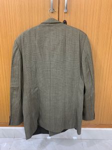 Vintage Plaid Double-Breasted Blazer