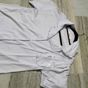 Korean Cute Butterfly Print Sleep Shirt
