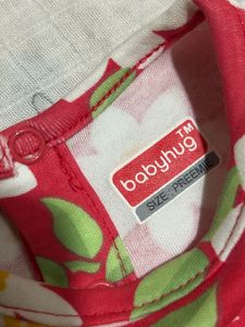 Babyhug Floral Full Sleeves Romper | 0-6 months