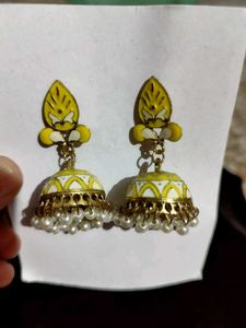 Boho Oxidized Silver Jhumka Earrings