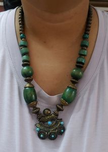 Wooden and metal Kashmiri Necklace
