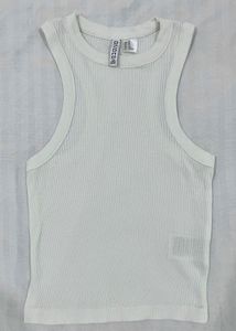 H&M white Ribbed Tank Top (new & unused)
