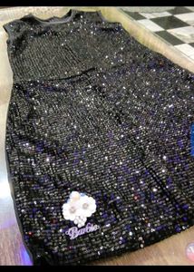 Sparkly Black Sequin Dress