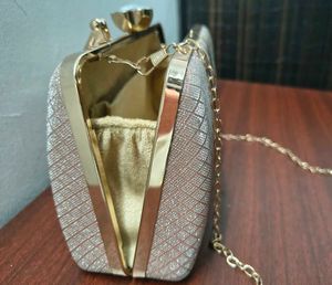 Elegant dusty rose Bridal sling + clutch