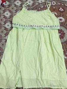 Green Sundress with Embroidery