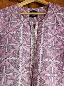 New Lilac Floral Print Kurta