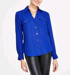 100% Linen Blouse Top From INC