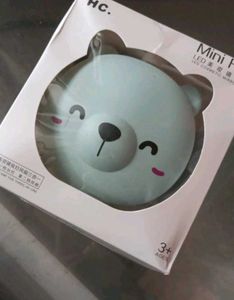 Cute Bear LED Cosmetic Mirror with mini fan